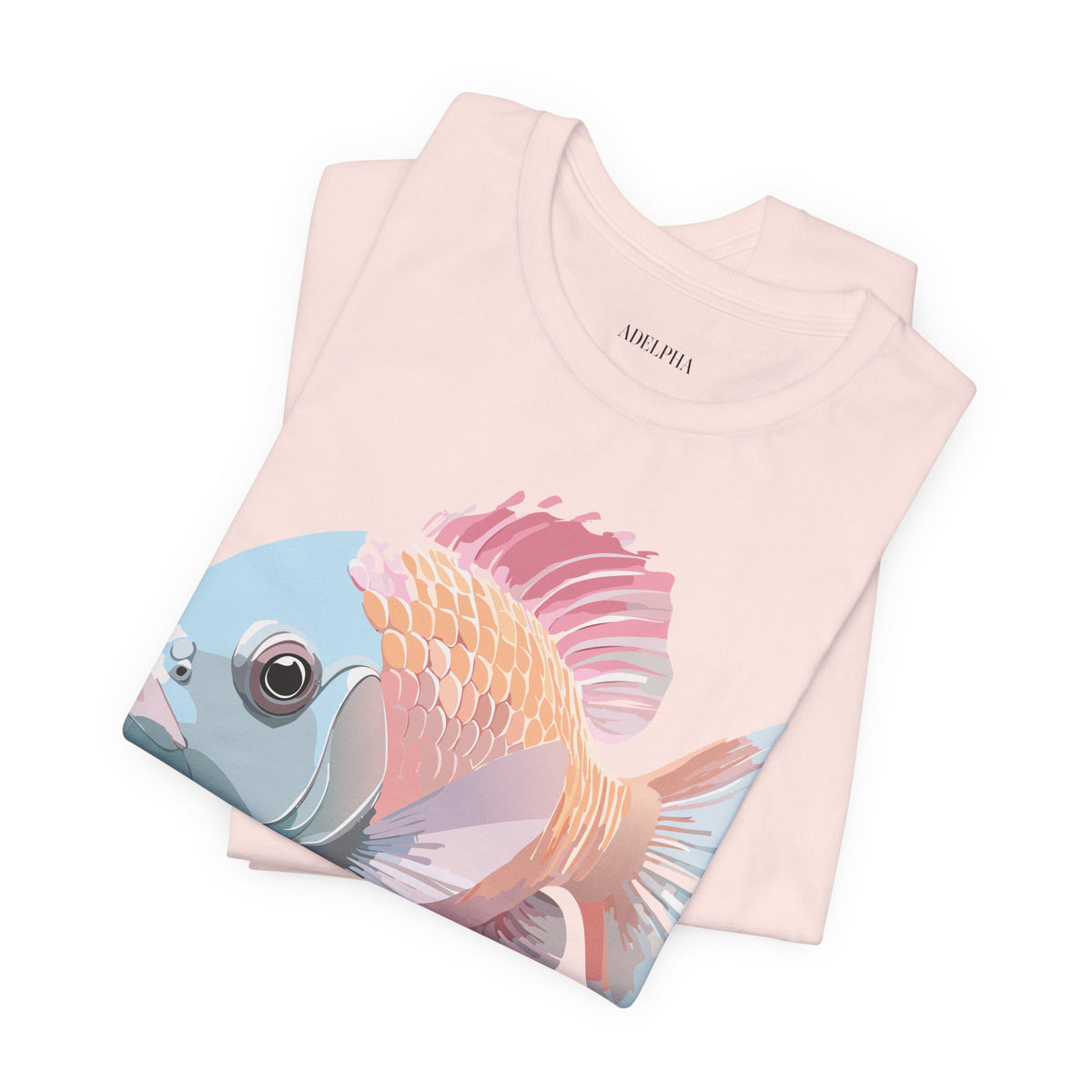 Fish Graphic Design Tee Bella+Canvas Unisex 100 Cotton Tee Shirt a105