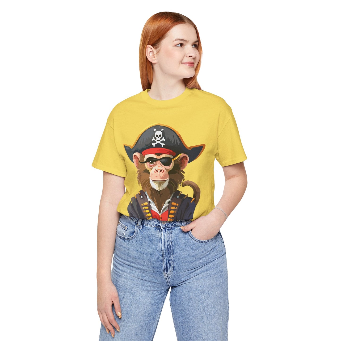 Unisex Animal Design Tee Shirt With Wild Animals Art Print Gildan Softstyle 64000