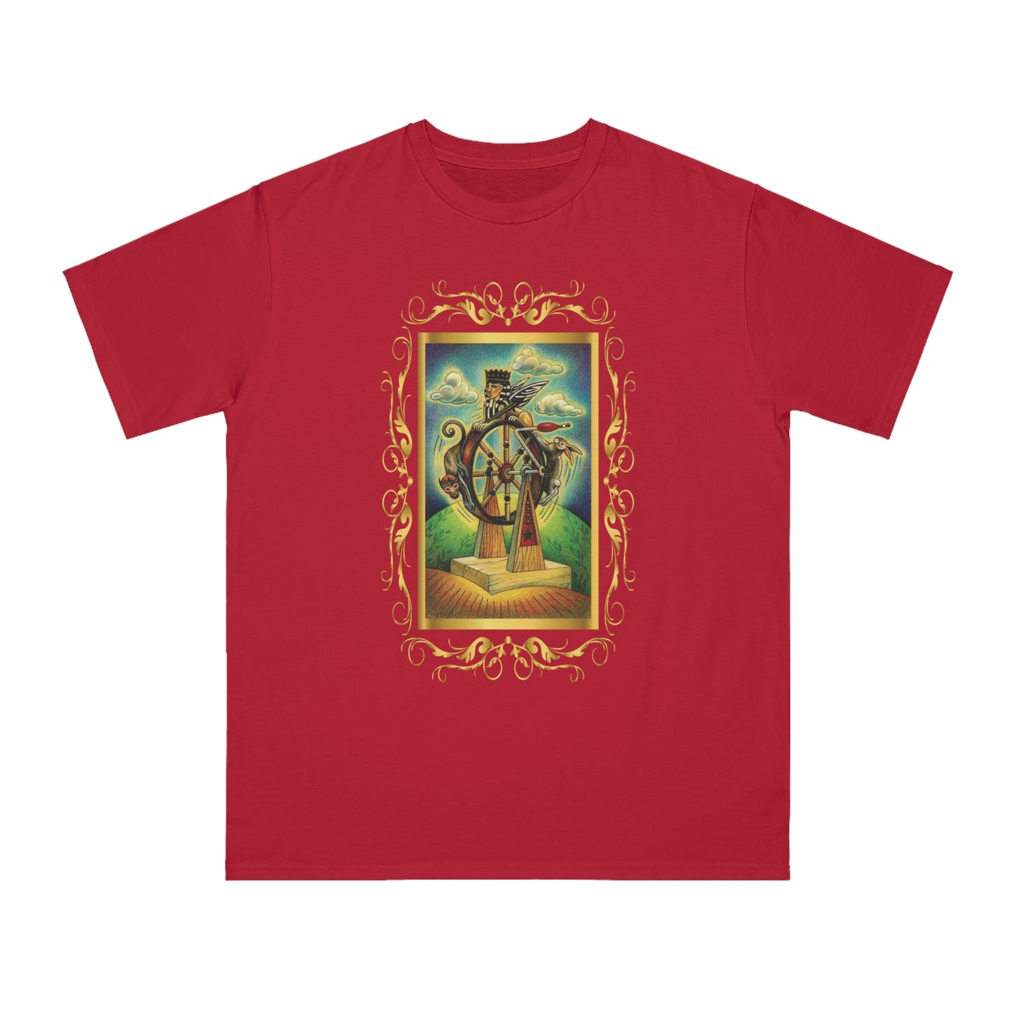 Organic Unisex Cotton T-Shirt with Tarot Cards