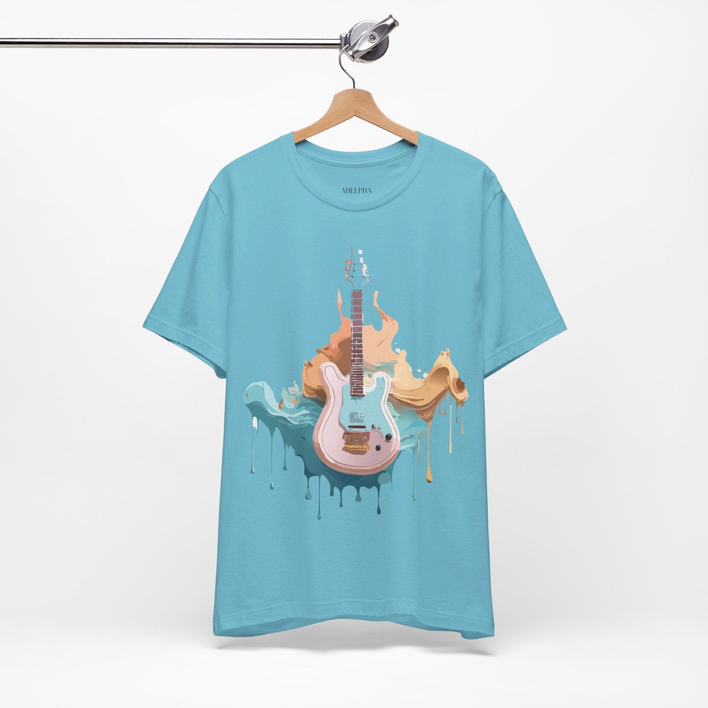 Music Graphic Unisex 100 Cotton Vintage Art with Musical Elements Tee 46