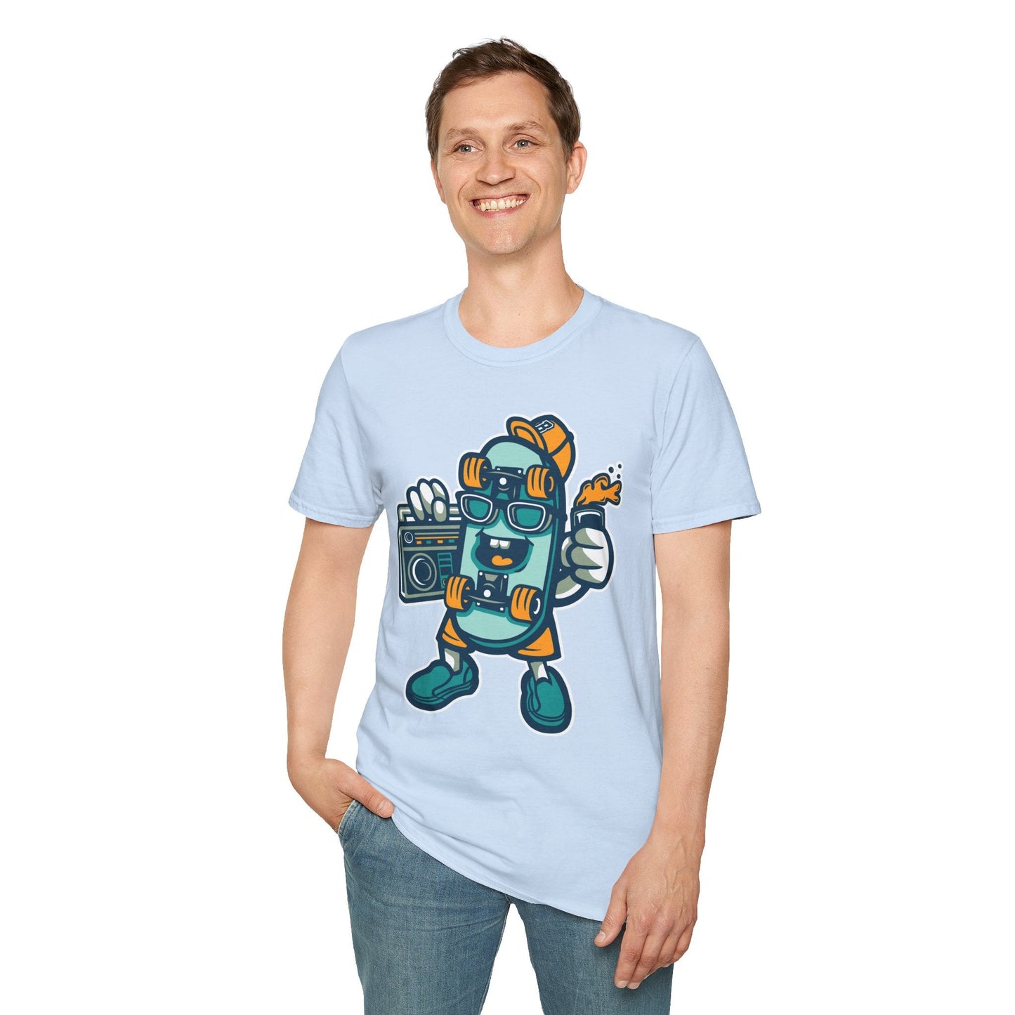 Cartoon Animation T Shirt Unisex Funny Tee Gildan Softstyle 64000 Ring Spun Cotton