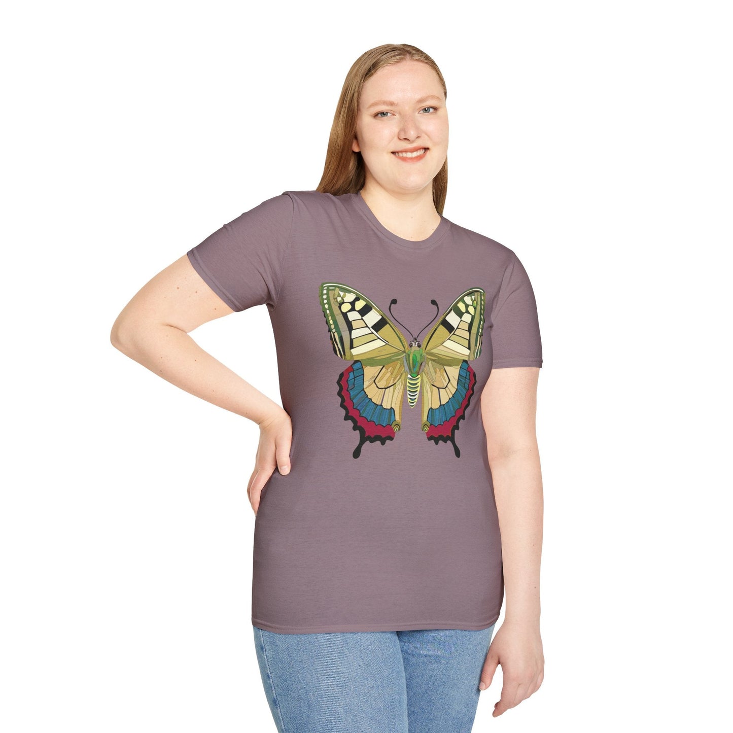 Butterfly T Shirt Unisex Monarch Design Soft Cotton Gildan 64000 Short Sleeve Tee