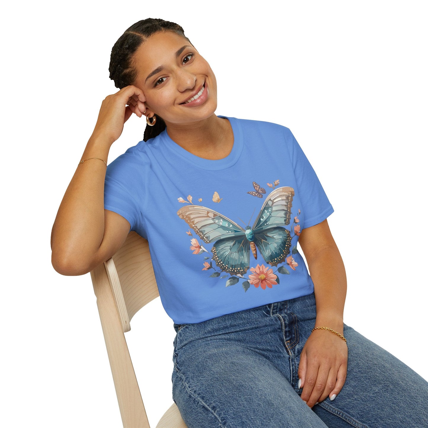 Butterfly Shirt Unisex Monarch T Shirt Gildan Softstyle 64000 Ring Spun Cotton Tee Breathable Comfort