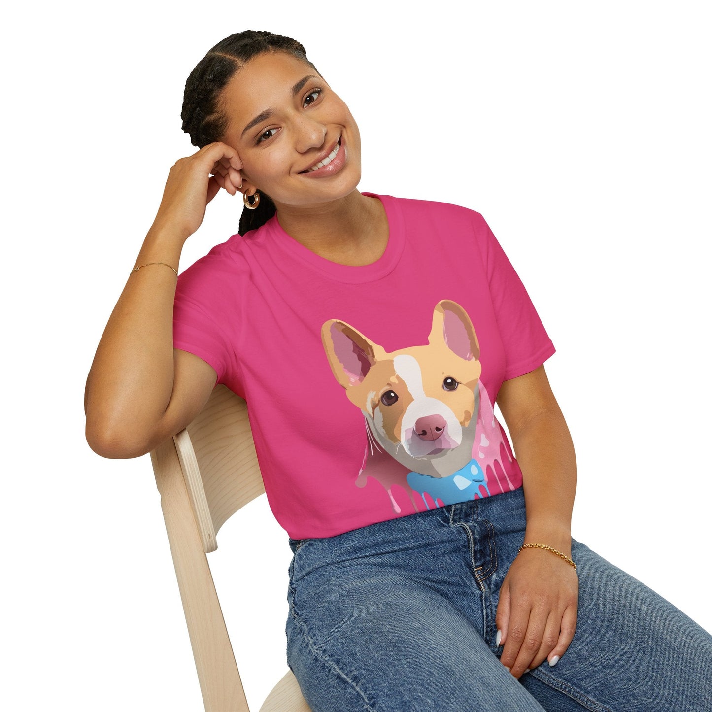 Dog Shirt Unisex Animal Print Tee Cotton T Shirt For Pet Lovers