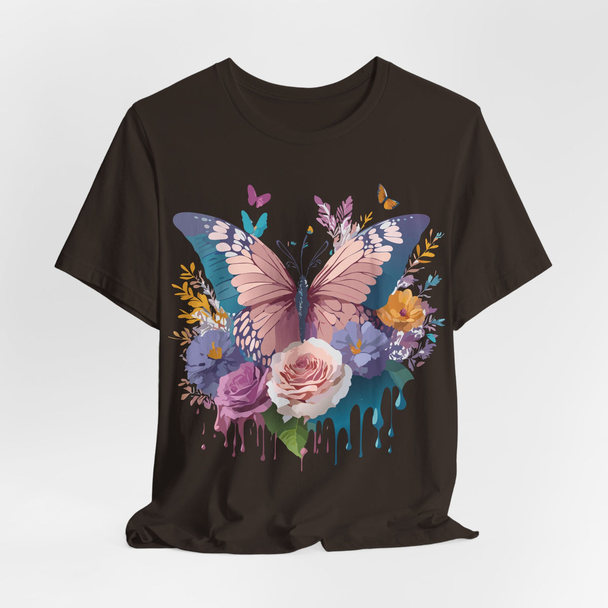 Butterfly Graphic Unisex Cotton Bella+Canvas Tee with Art Design n43