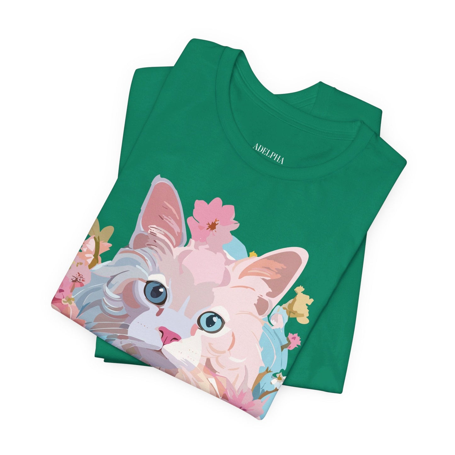 Cat Graphic Tee Unisex Shirt With Cat Art By Adelpha Vintage Inspired