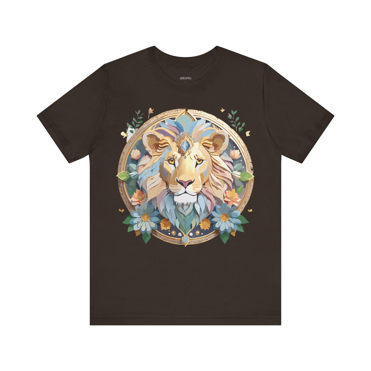 Medallion Graphic Unisex Cotton Bella+Canvas Tee with Floral Art Design m63