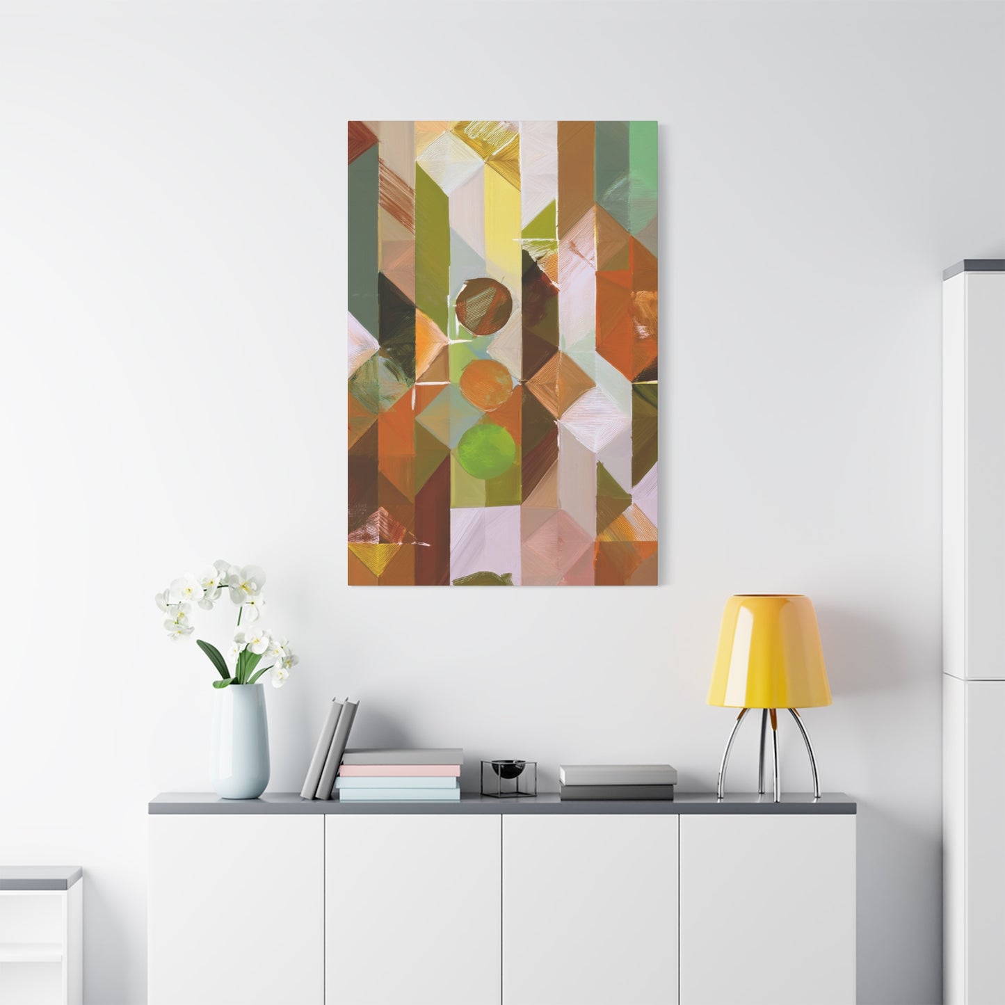 Abstract Geometric Painting Print Canvas 20x24,20x30,24x30 24x32,24x36,30x40 32x48,36x48,40x60 Pine-Wood Inner Frame ABS-56