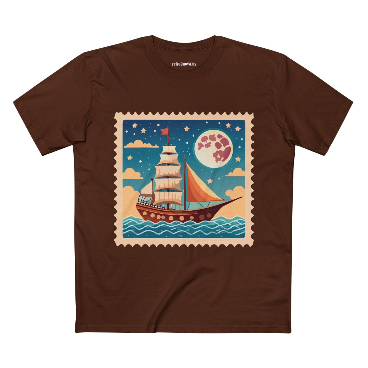 Postage Stamp Shirt Unisex Premium Cotton Tee With Original Art Design By Retro2Nova