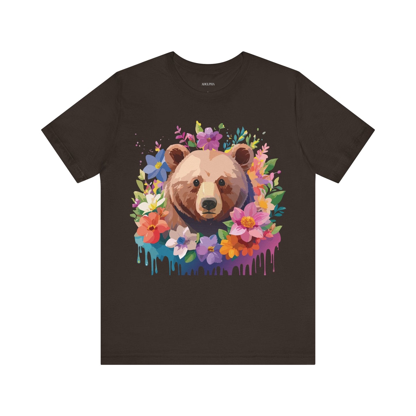 Bear Graphic Unisex 100 Cotton Short Sleeve Art Design Vintage T-Shirt 4
