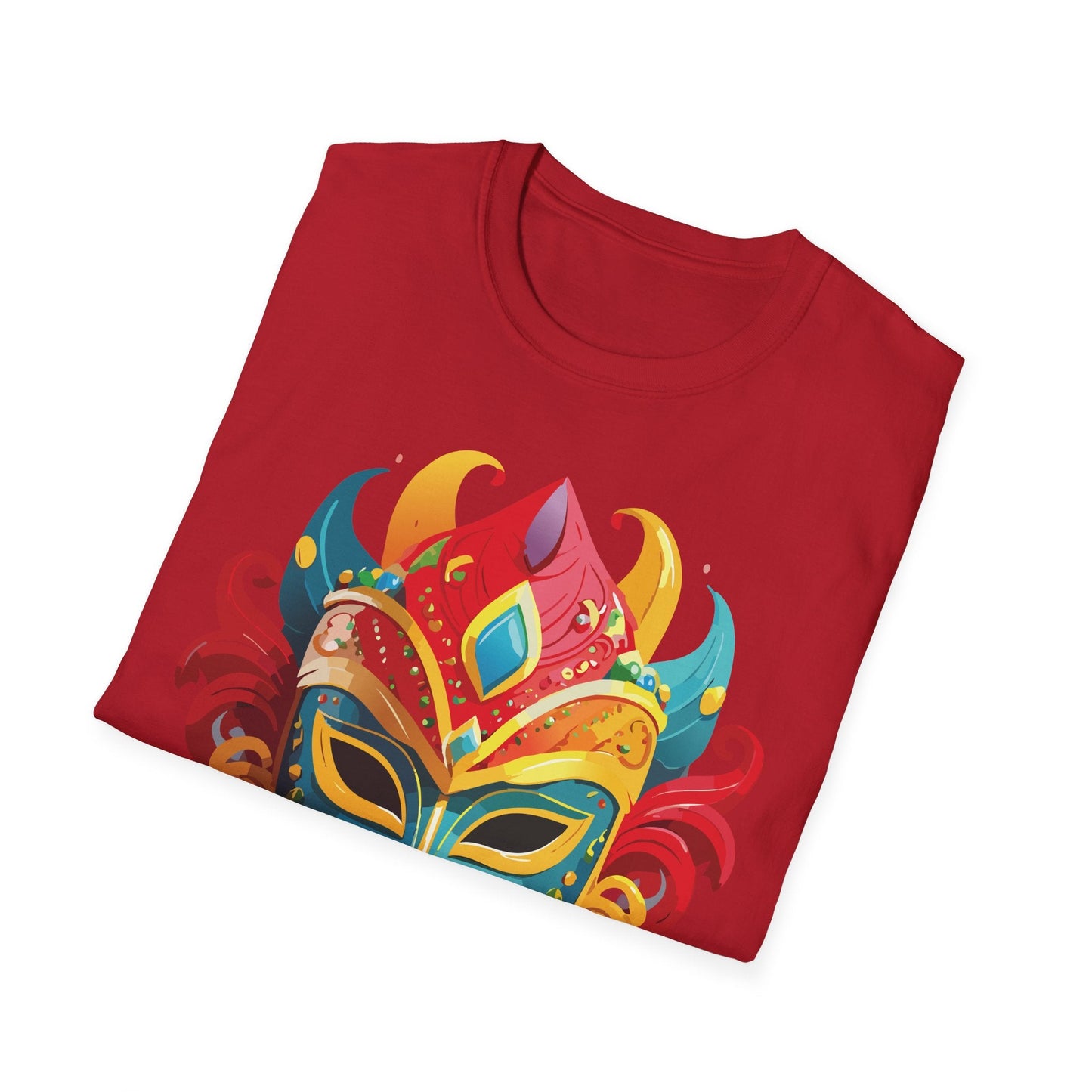 Mask Graphic Unisex Cotton Masquerade Design Artwork Tee 15
