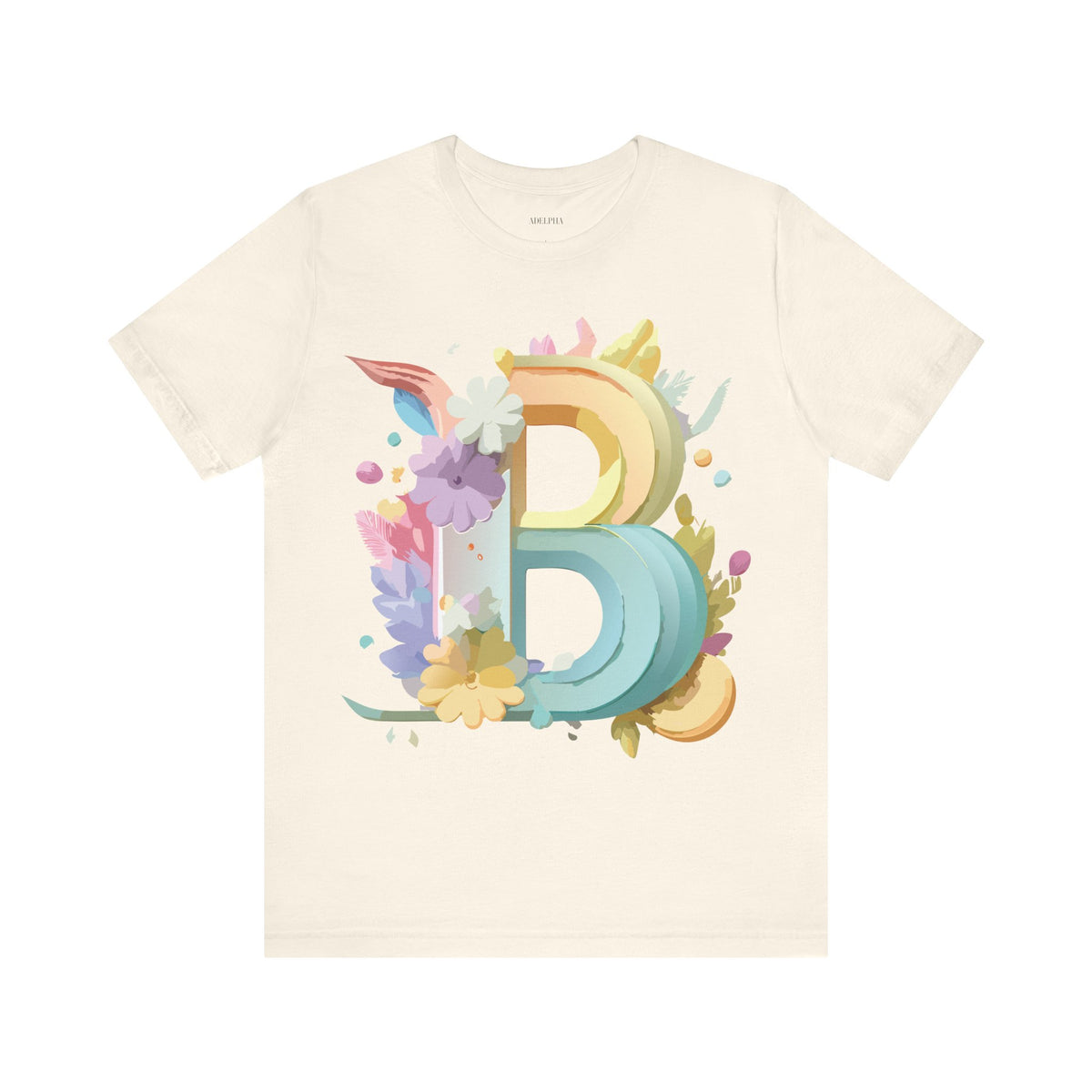Letter B Graphic Unisex Cotton Bella+Canvas Tee with Art Letter Design