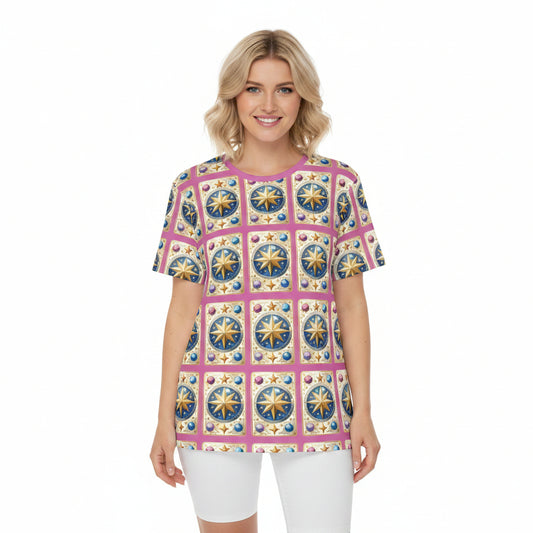 Unisex Poly T-Shirt with Abstract Graphic Design Print