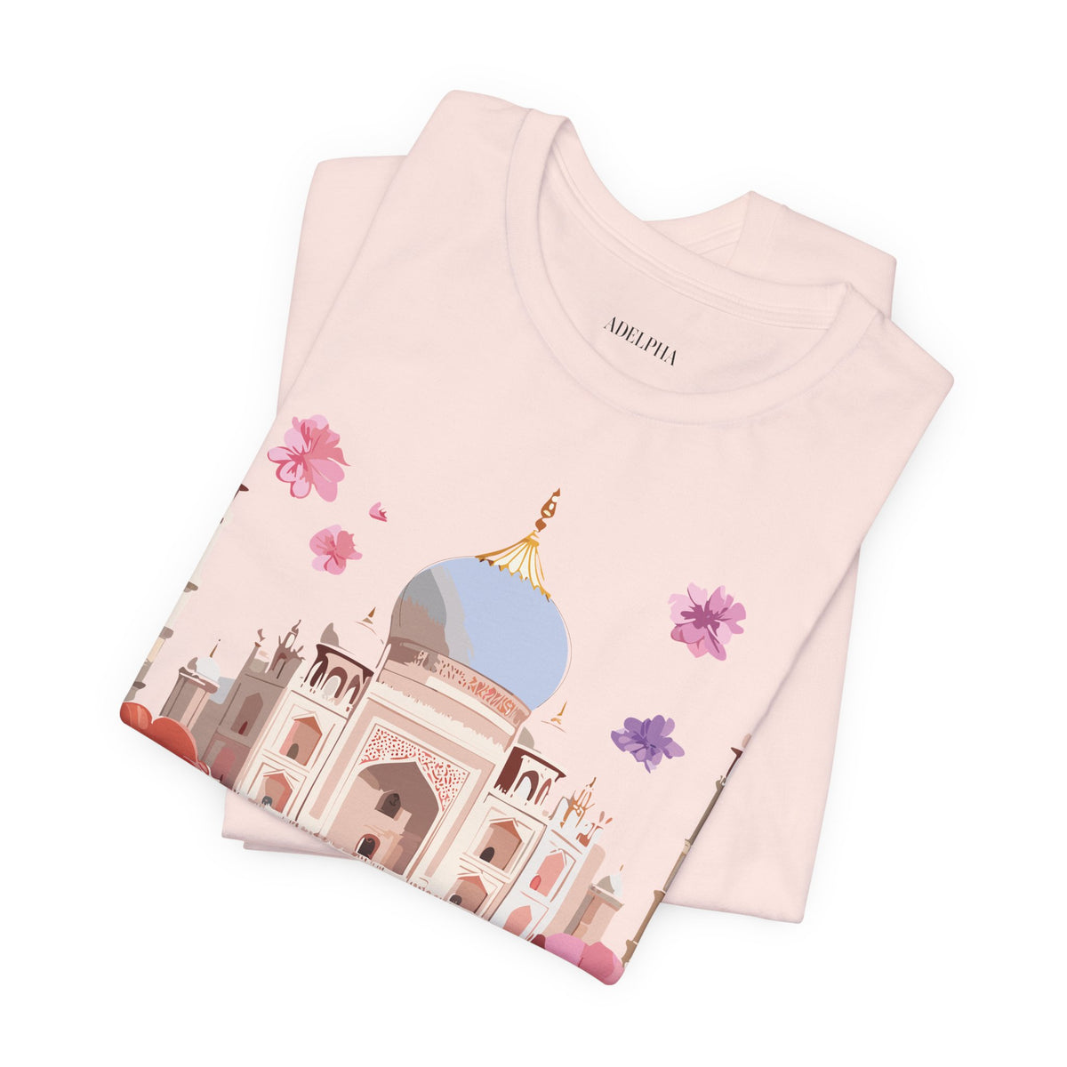 Unisex Cotton Bella+Canvas Tee with Taj Mahal