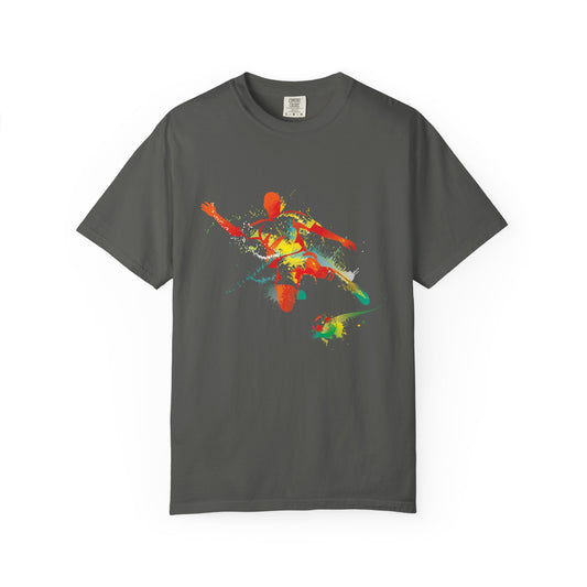 Camiseta unisex con diseño de arte deportivo.