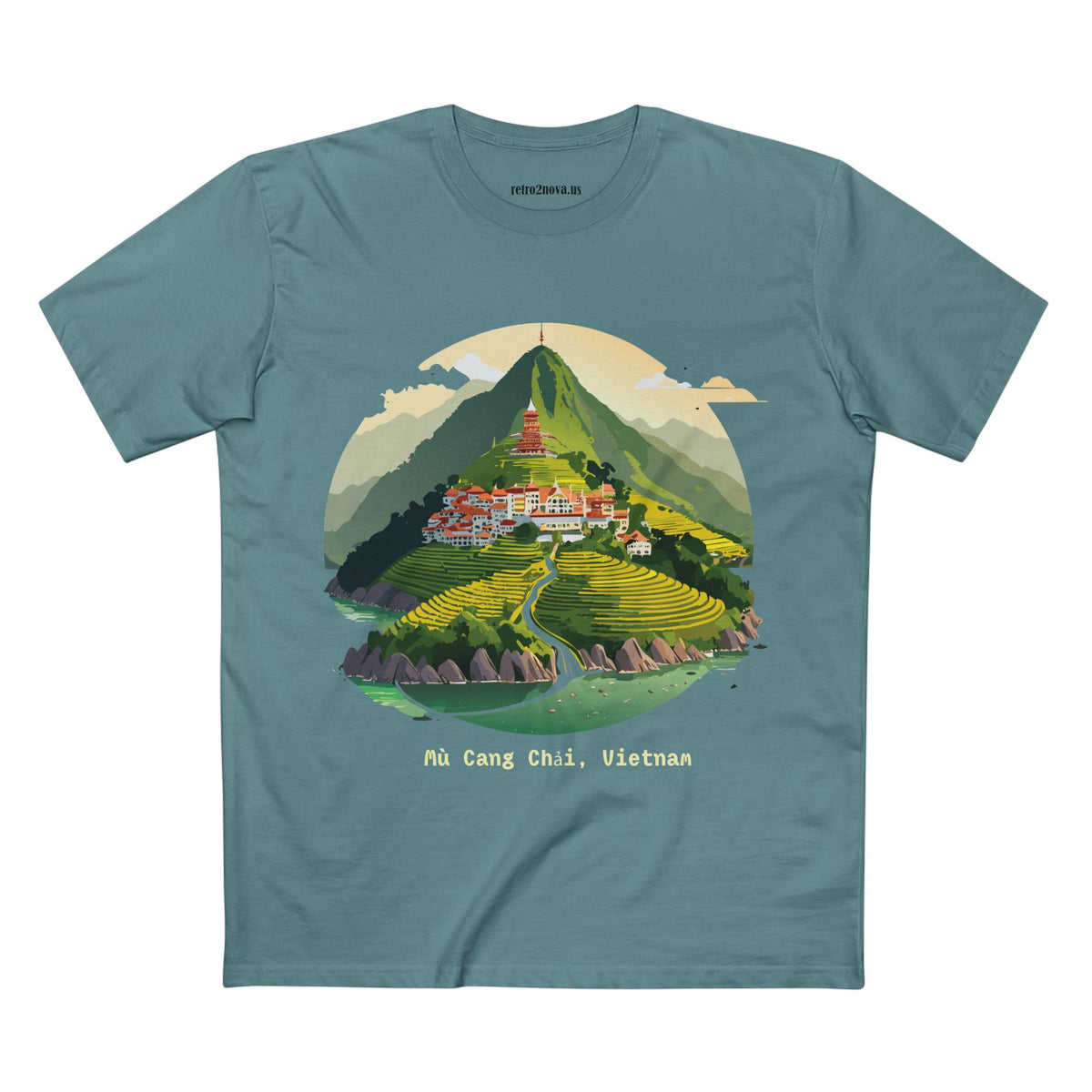Mu Cang Chai Vietnam landscape tee | Sapa rice terraces mountain village