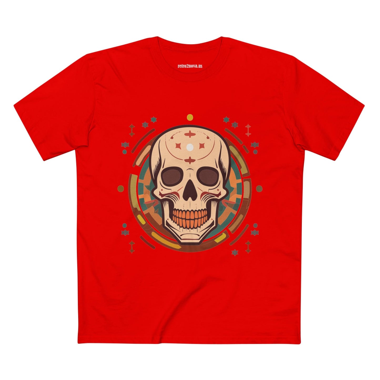 Skull Shirt Unisex Skeleton Tee Premium Cotton With Original Art Design From Retro2Nova Collection