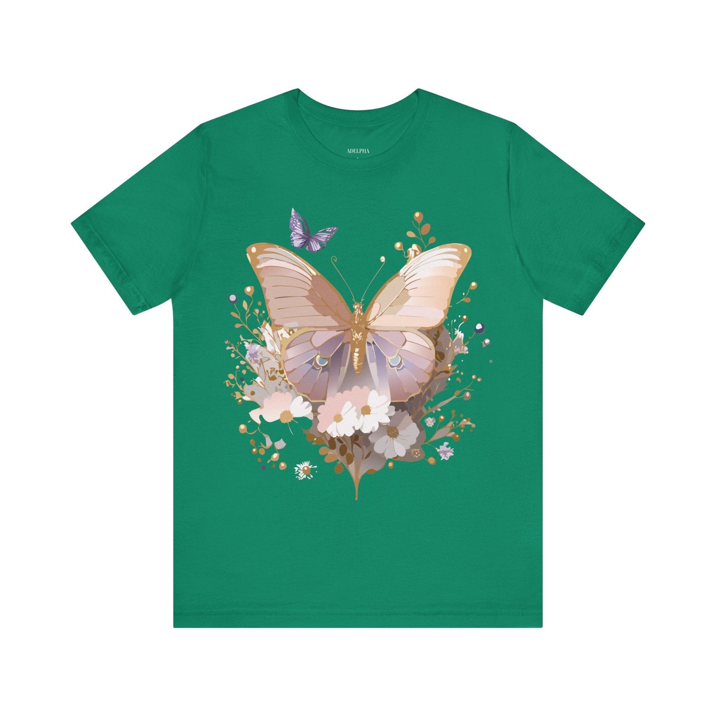Butterfly Graphic Tee From Adelpha Unisex Short Sleeve Vintage Artwork