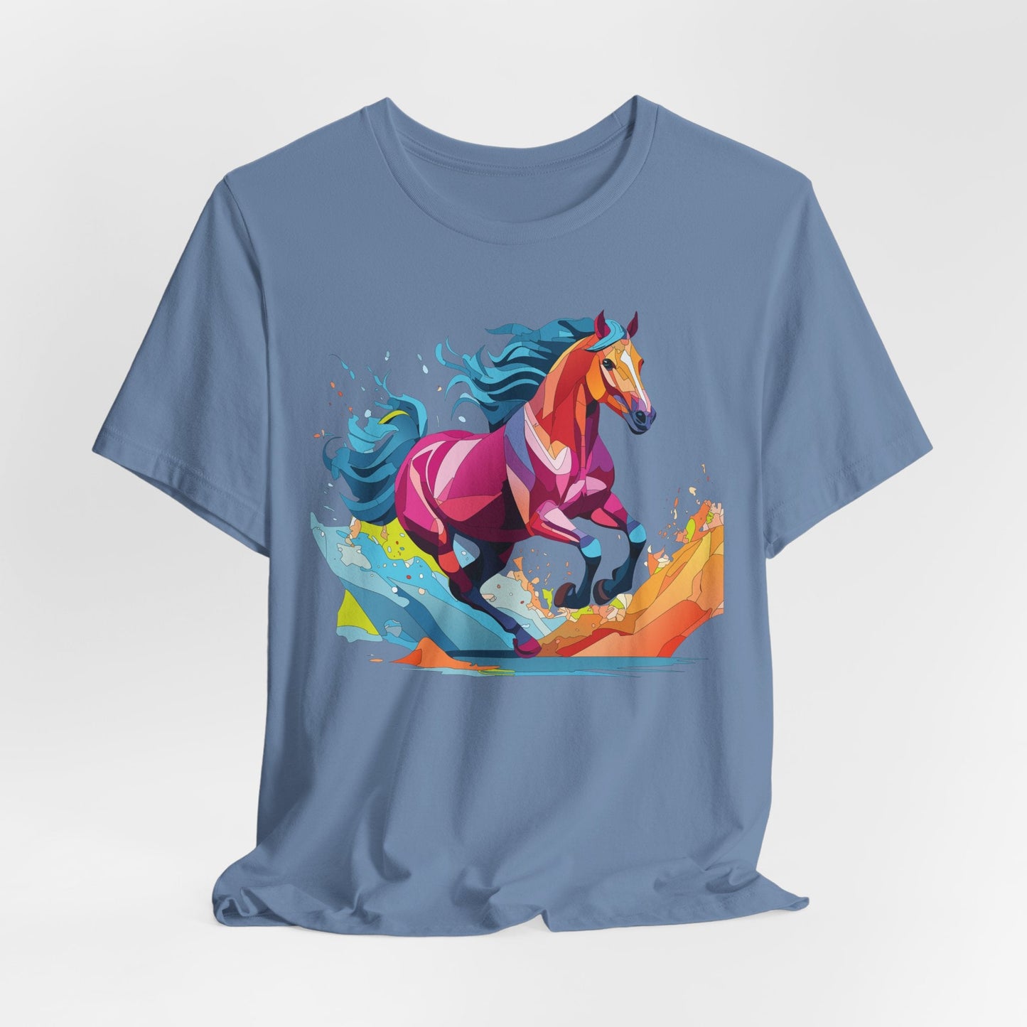 Unisex Animal Tee Shirt With Wild Animals Art Design Short Sleeve Casual Wear Everyday