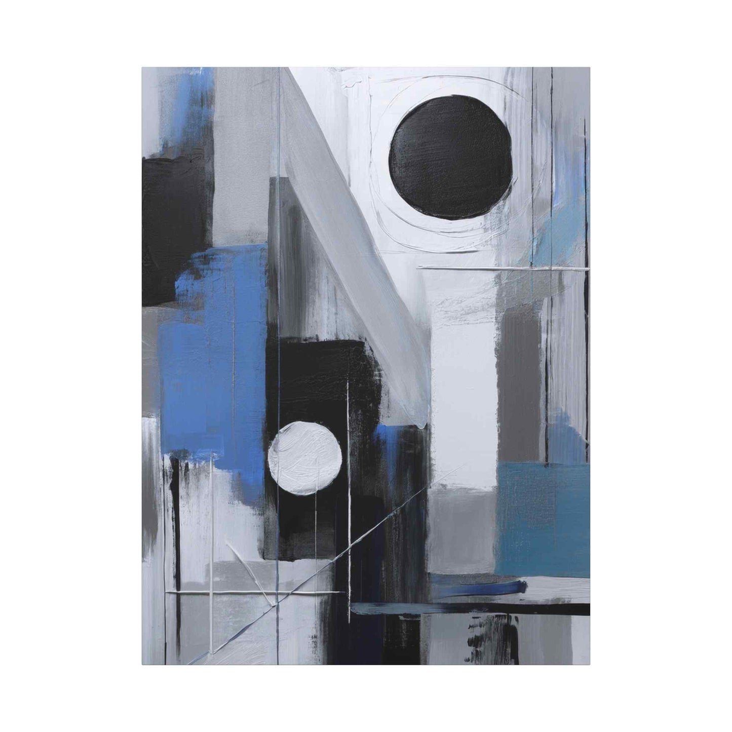 Blue Abstract Painting Print Canvas 20x24,20x30,24x30, 24x32,24x36,30x40, 32x48,36x48,40x60 Pine-Wood Inner Frame ABS-27