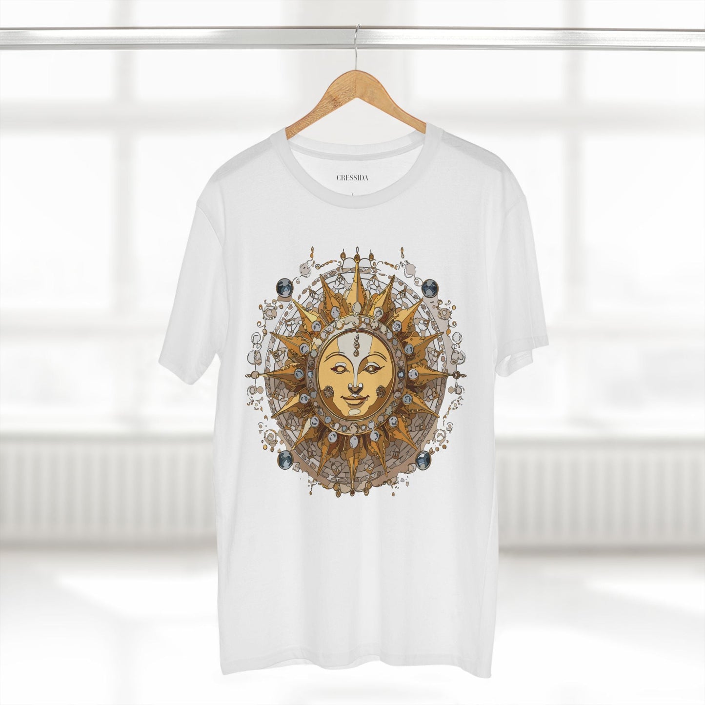 Gold Sun Graphic Unisex 100 Cotton T-Shirt with Golden Art Design 5