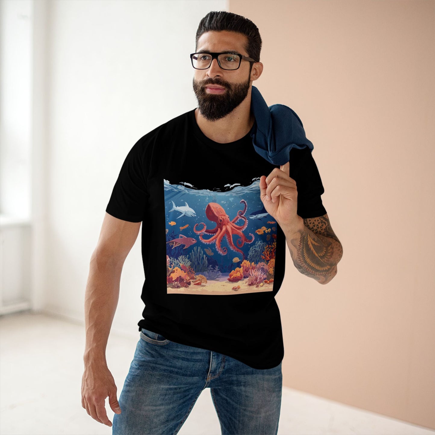 Ocean Shirt Ocean Pacific OP 18 Unisex Premium Cotton Art Tee With Original Art Design Retro2Nova