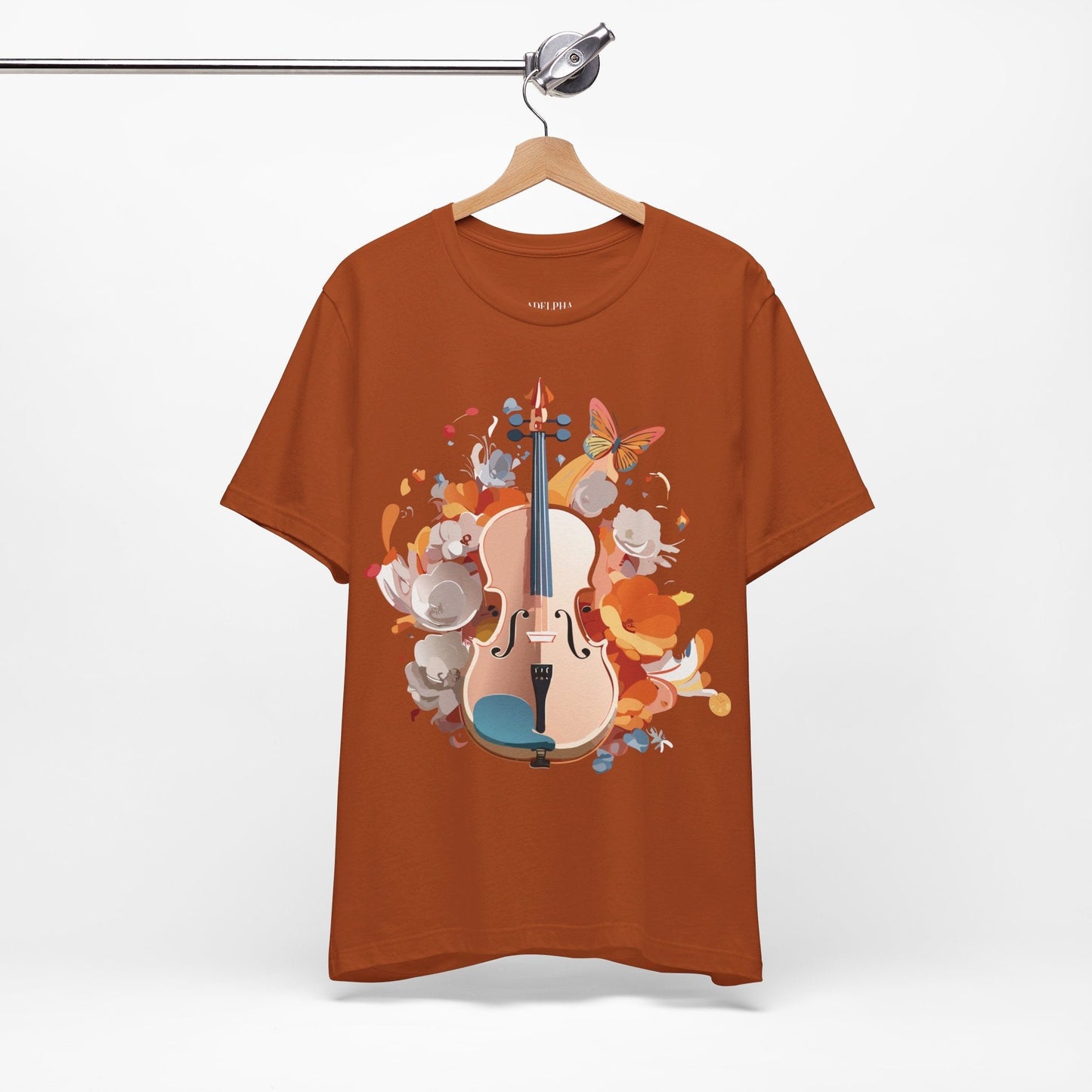 Music Graphic Unisex 100 Cotton Vintage Art with Musical Elements Tee 8