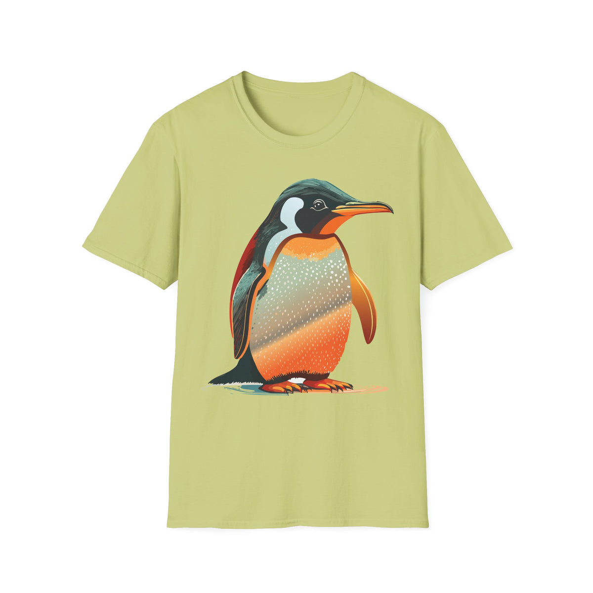 Colorful Penguin Illustration T-Shirt | Vibrant Penguin Artwork
