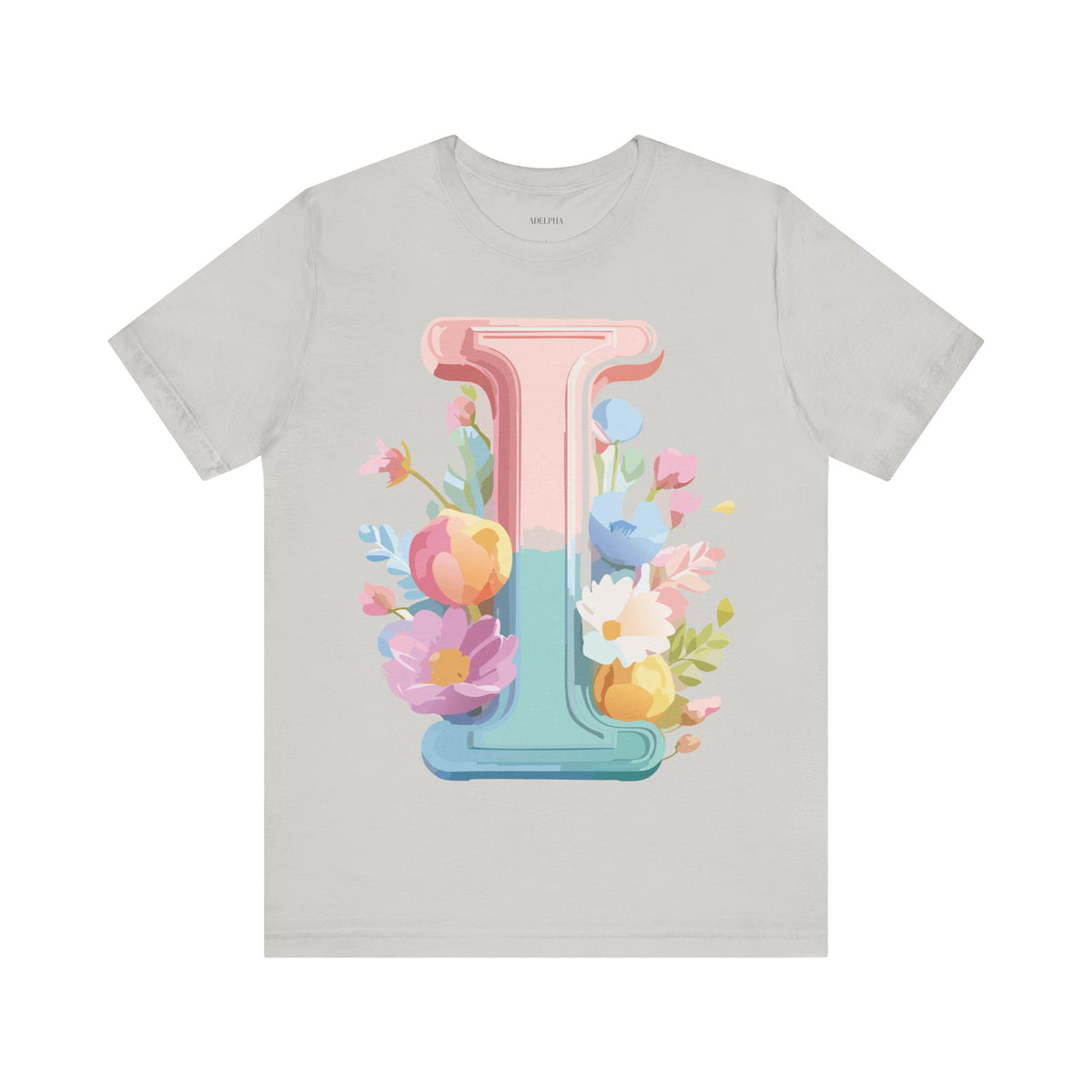 Letter I Graphic Unisex Cotton Bella+Canvas Tee with Art Letter Design