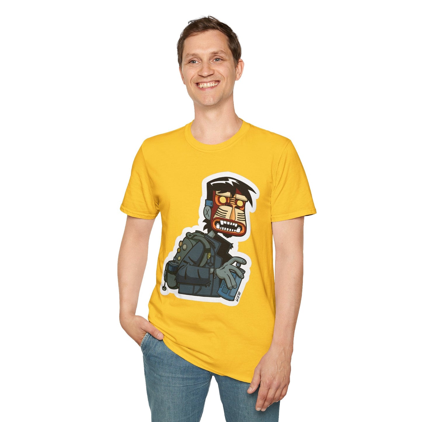 Cartoon T Shirt Animation T Shirt Funny Tee Shirt Unisex Short Sleeve Softstyle Cotton Tee 64000