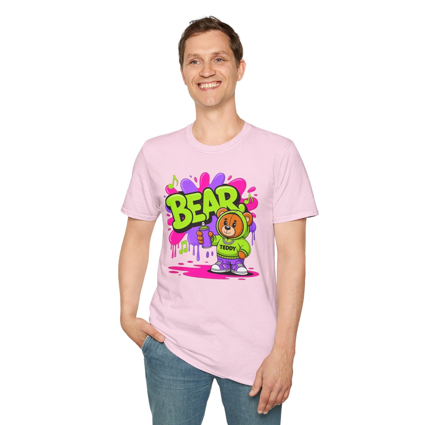 Funny Cartoon Animals T Shirt Unisex Graphic Tee Animation Softstyle Gildan 64000 Ring Spun Cotton