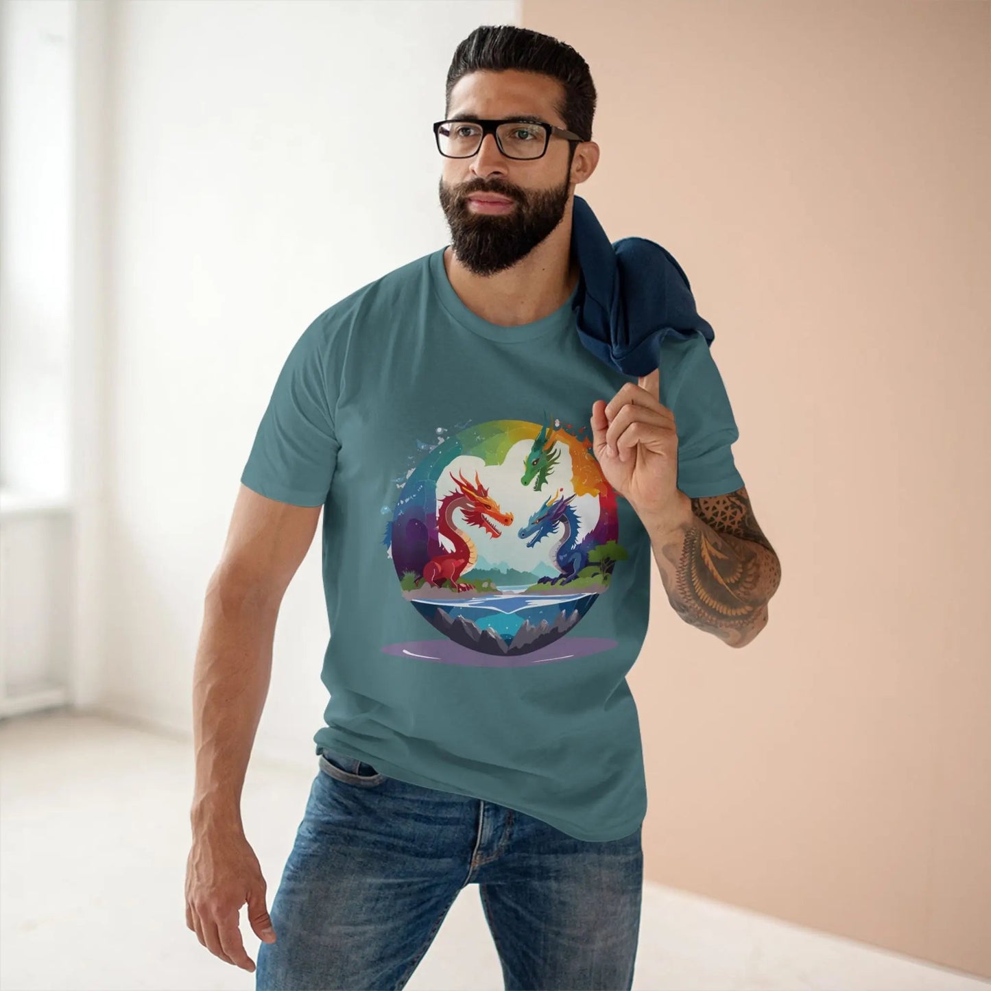 Dragon Graphic Unisex 100 Cotton Staple Tee 21