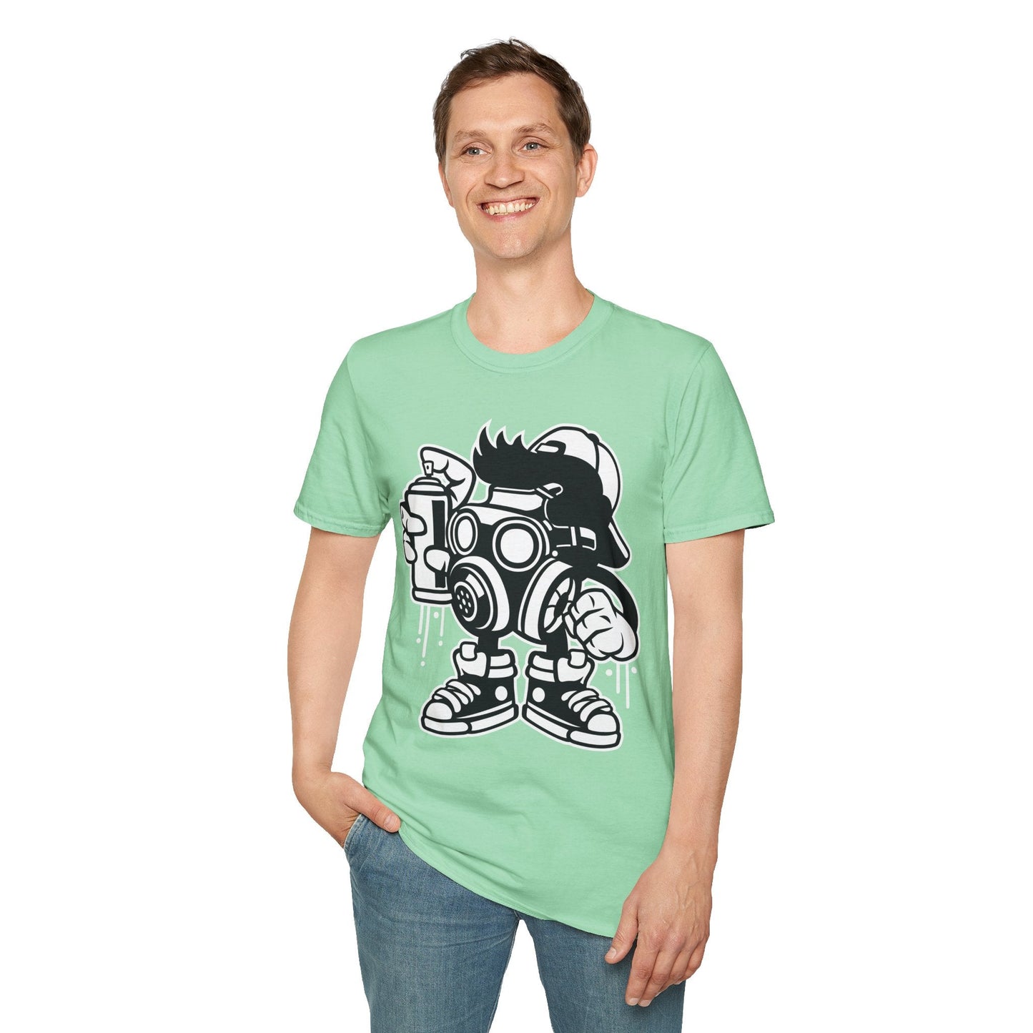 Cartoon T Shirt Unisex Animation Tee Funny Art Design Gildan Softstyle 64000 Ring Spun Cotton