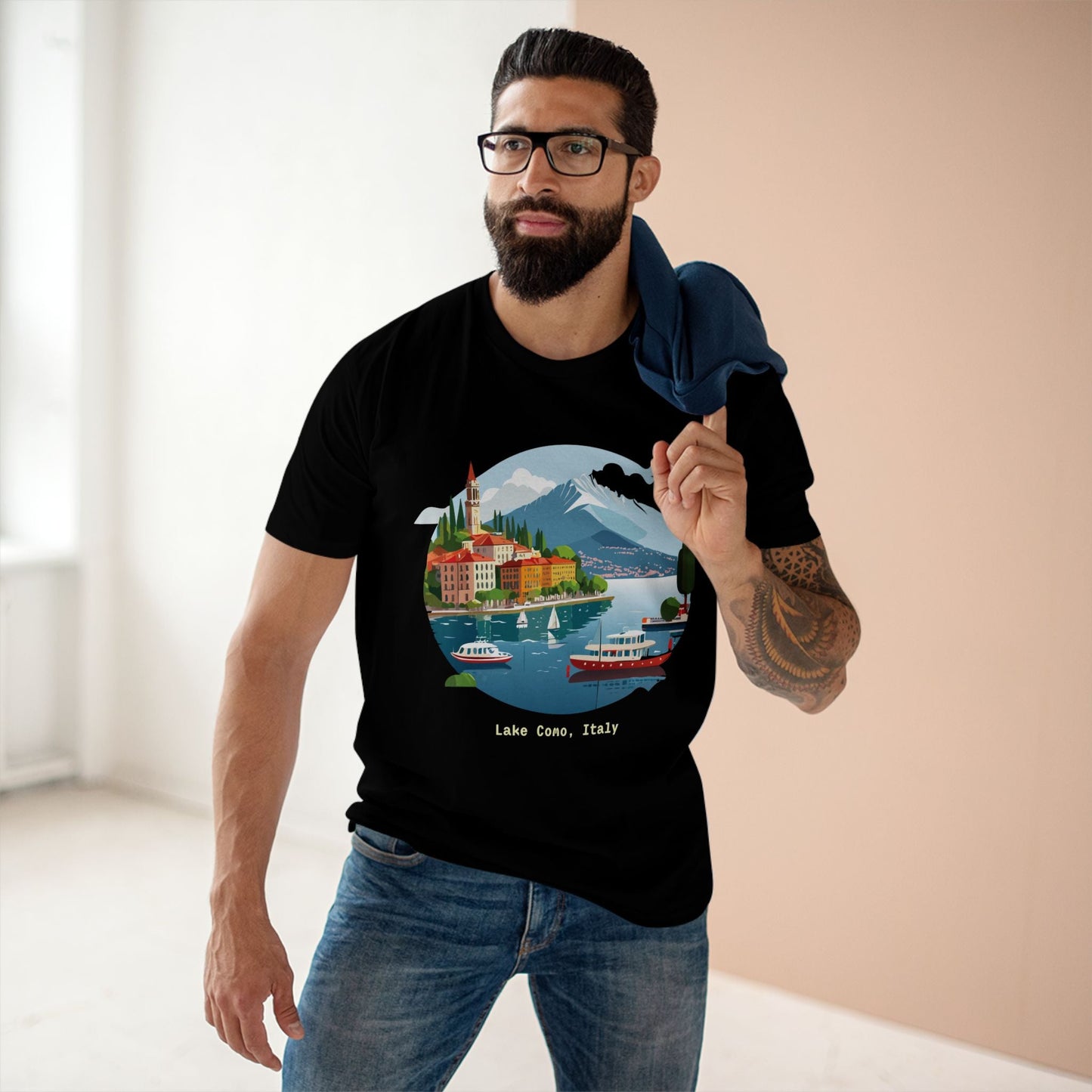Italy Travel Shirt Unisex Premium Cotton Tee With Original Art Design From Retro2Nova TT73