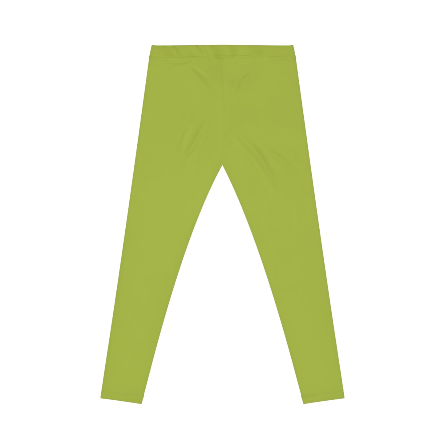 Lime Green Color Women's Poly-Span Casual Leggings XS-2XL