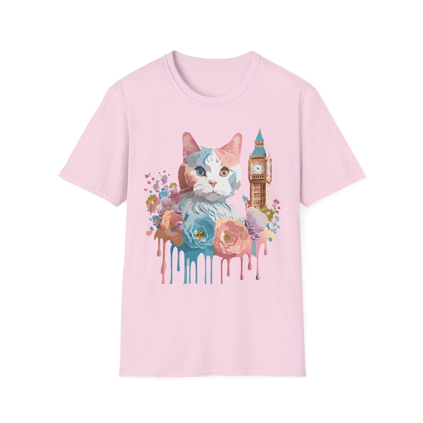 Cat Shirt Unisex Tee Softstyle 64000 Gildan Ring Spun Cotton