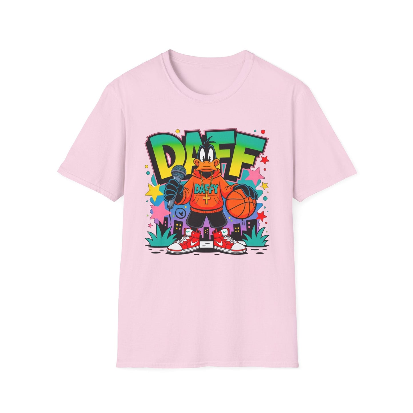 Unisex Cartoon T Shirt With Animation Design Funny Animals Tee Gildan Softstyle 64000