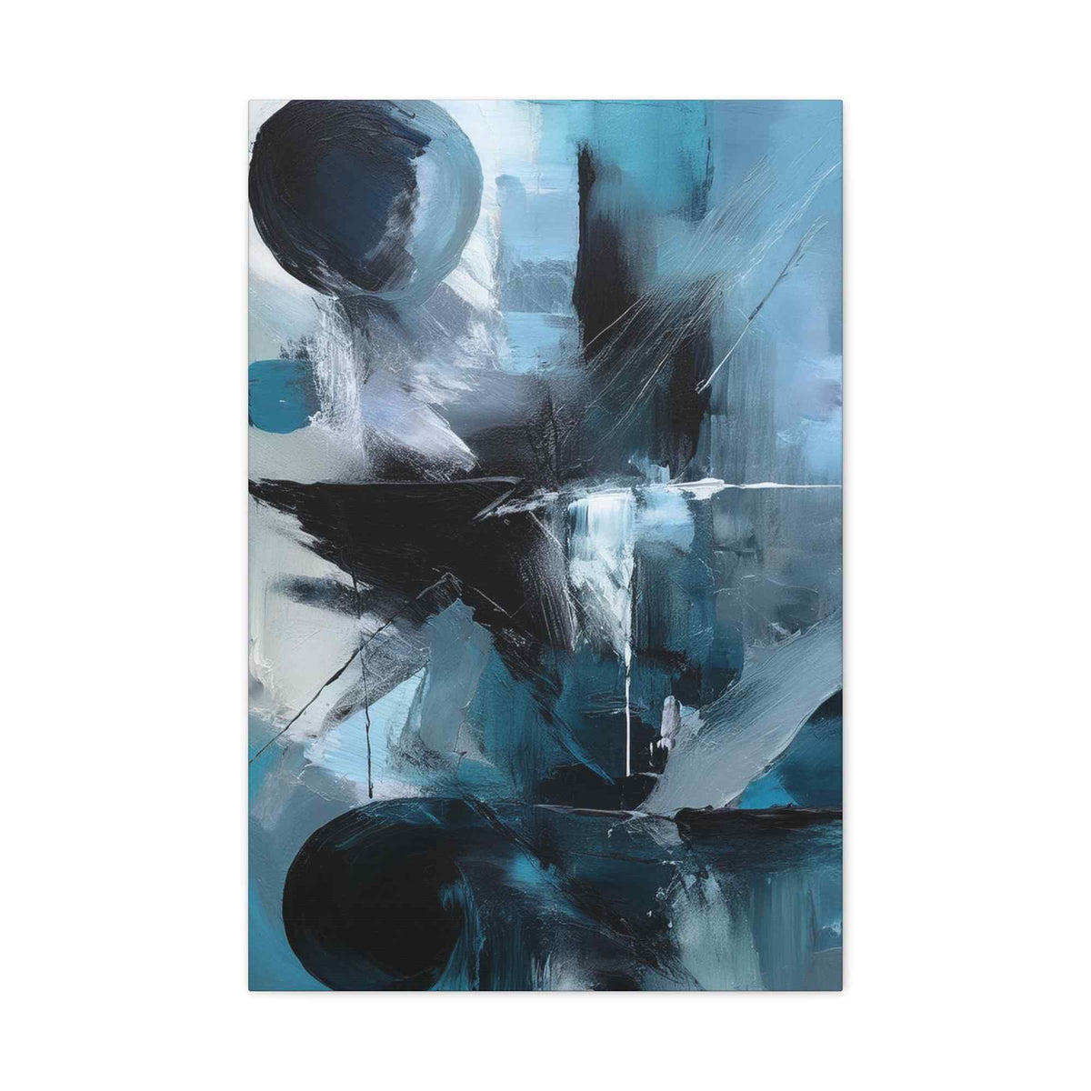 Blue Abstract Painting Print Canvas 20x24,20x30,24x30, 24x32,24x36,30x40, 32x48,36x48,40x60 Pine-Wood Inner Frame ABS-29