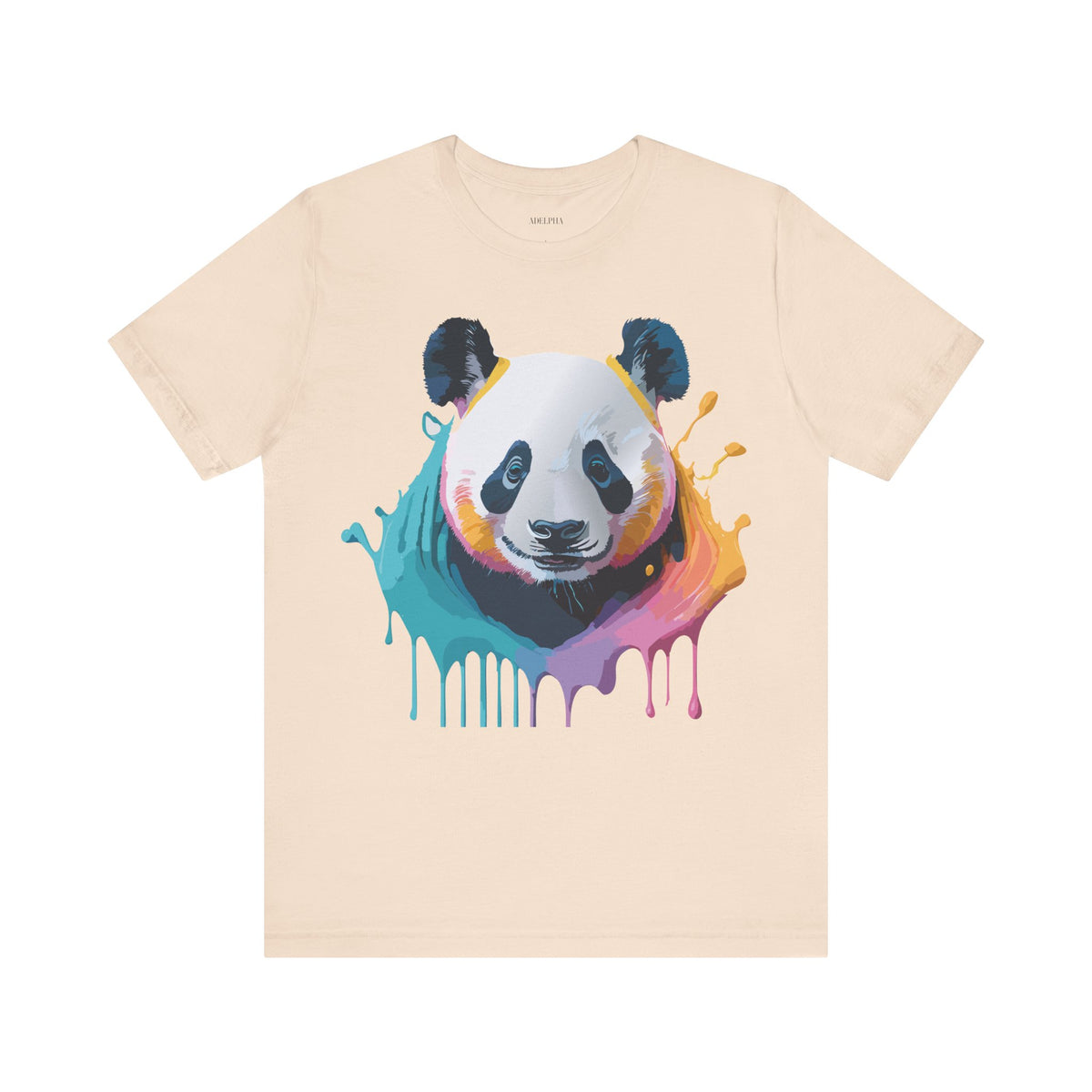 Panda Graphic Unisex Cotton Bella+Canvas Tee with Art Animal Design e148