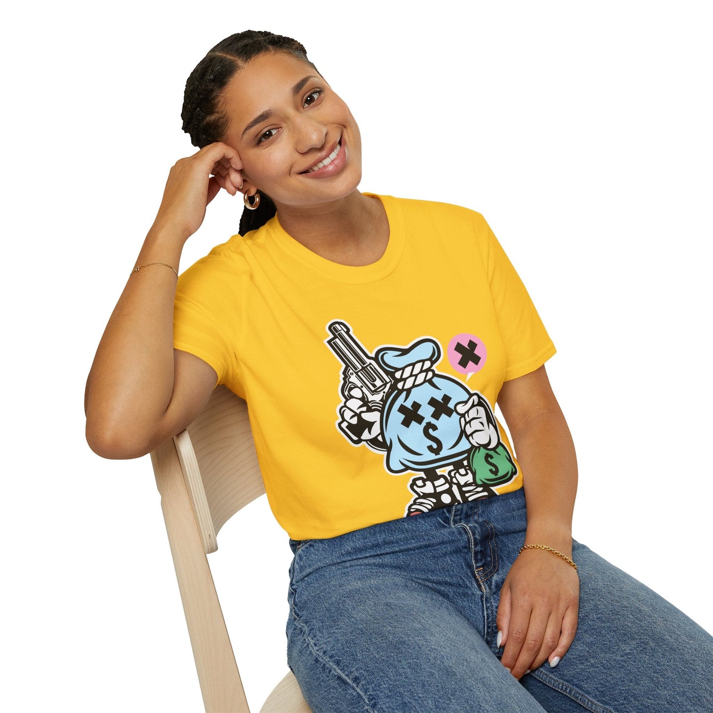 Cartoon T Shirt Animation T Shirt Funny Tee Unisex Gildan Softstyle 64000 100 Percent Cotton