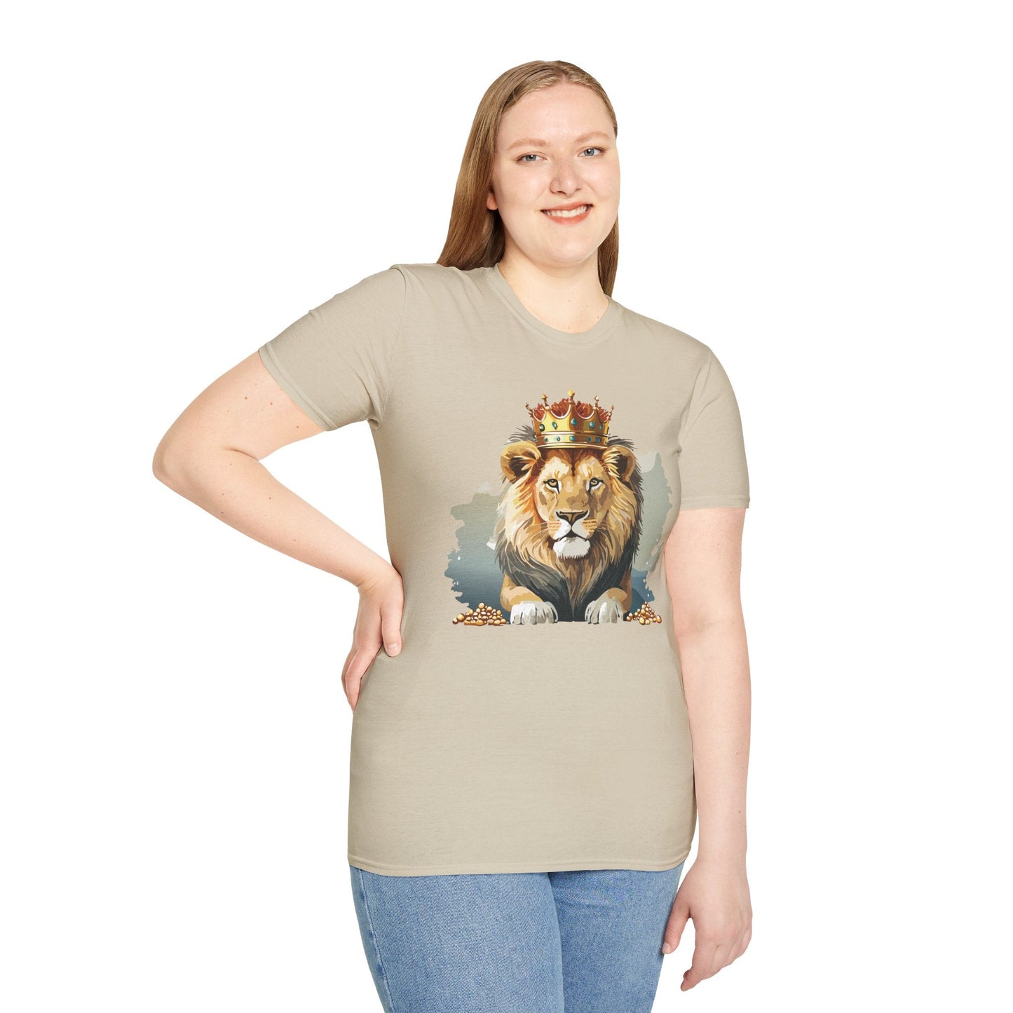 Lion Shirt Unisex Animal Tee Gildan Softstyle 64000 Comfort Fit