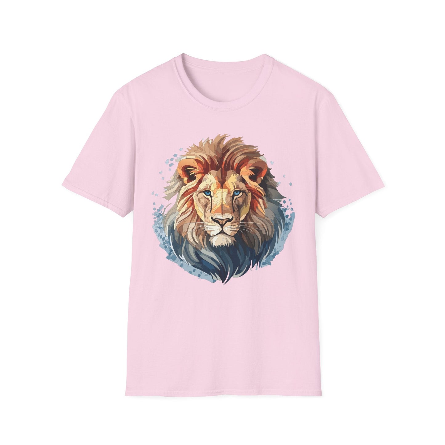 Unisex Lion Shirt Floral Lion Tee Gildan Softstyle 64000 Tee
