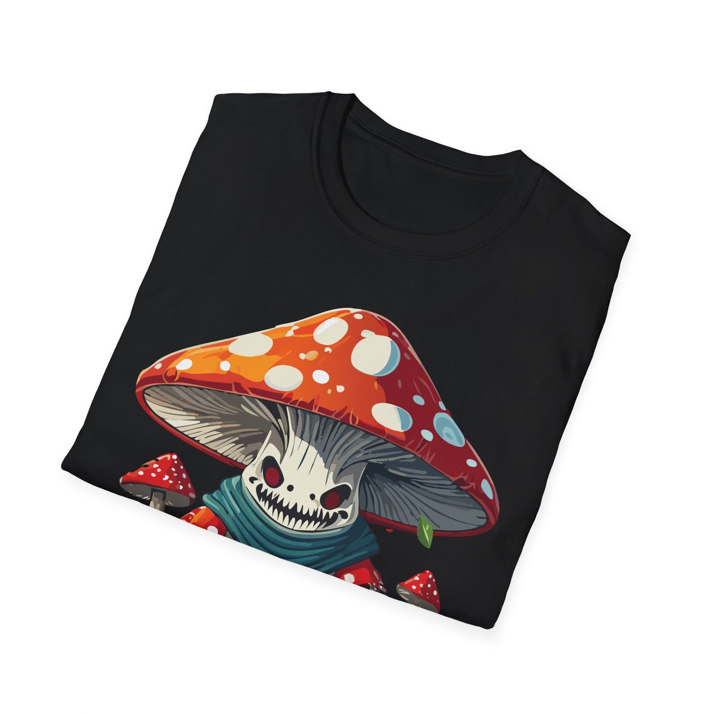 Funny Mashroom Graphic Unisex Softstyle Cotton With Cartoon Illustration Design 13
