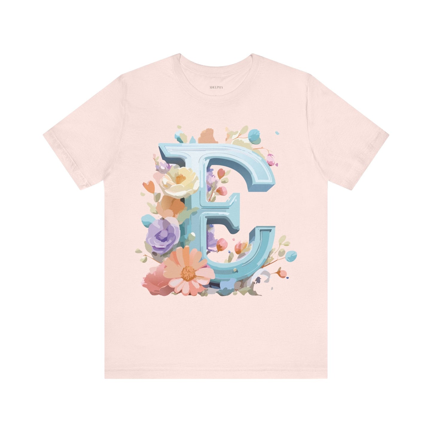 Unisex Letter E  Graphic Tee Featuring Vintage Inspired Artwork Collection