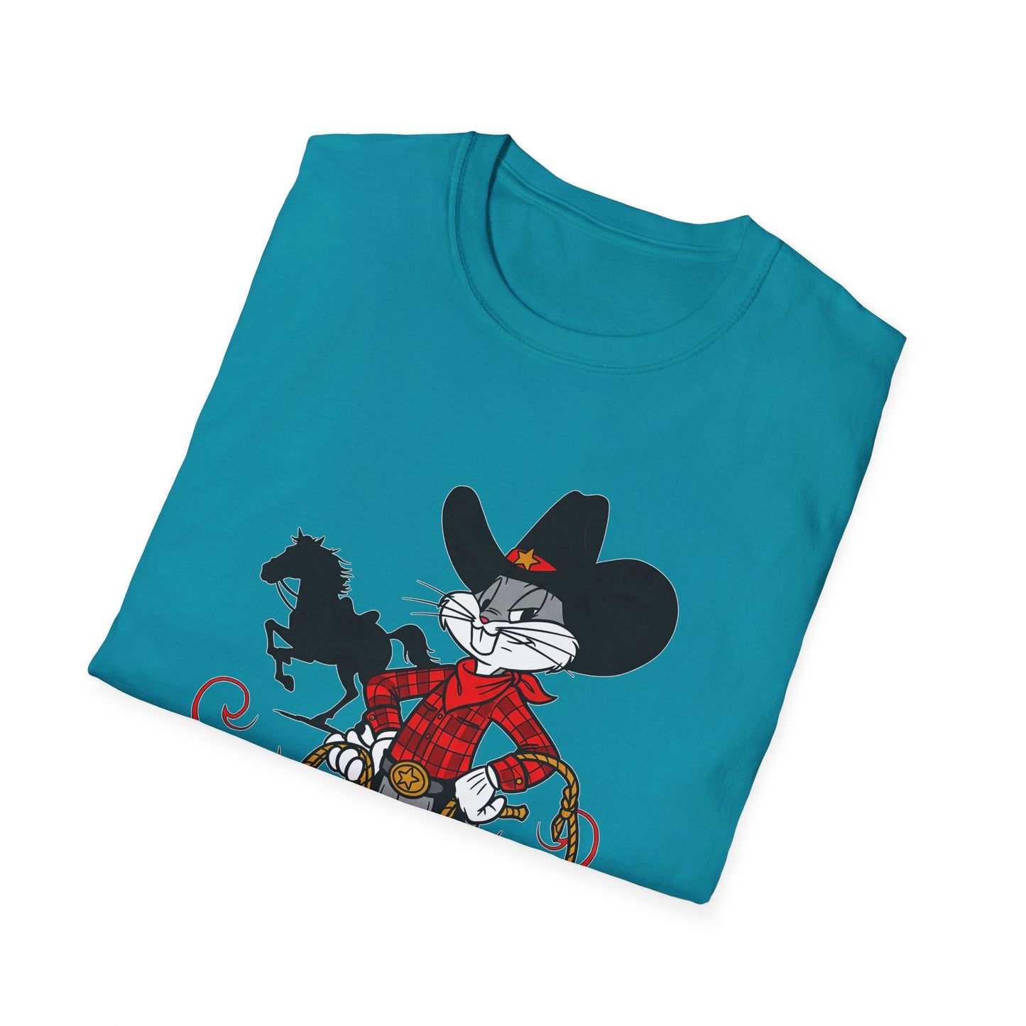 Cartoon Bunny Graphic Unisex Cotton Animal Animation Artwork Design Tee 1