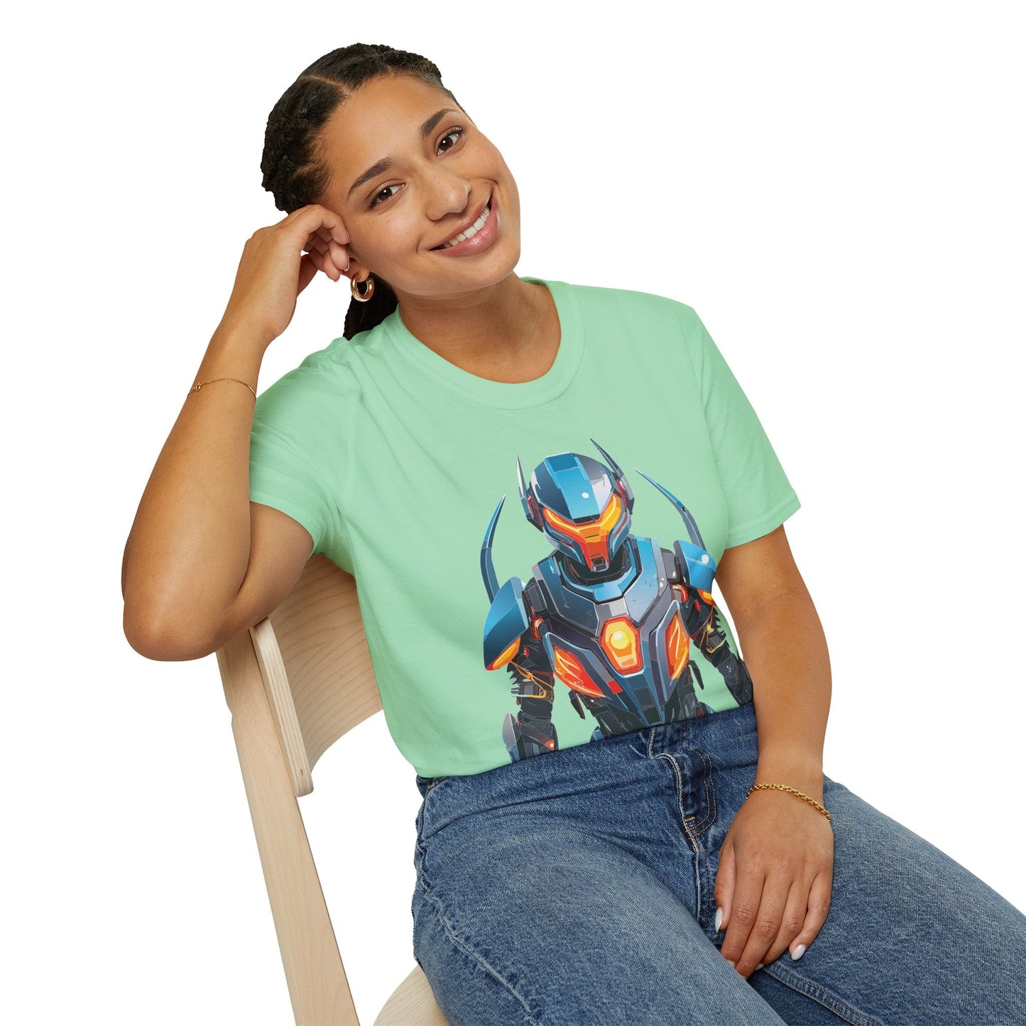 Cyborg Tee Robot Shirt Terminator Shirt Unisex Gildan Softstyle 64000 Soft Cotton Tee