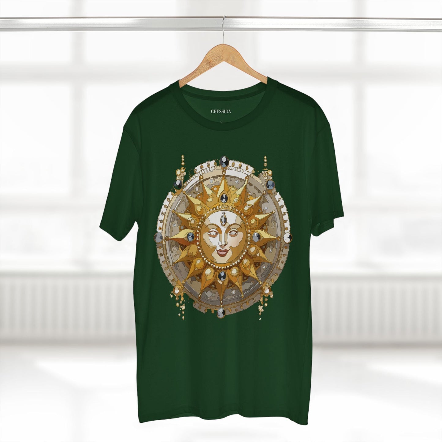 Gold Sun Graphic Unisex 100 Cotton T-Shirt with Golden Art Design 9