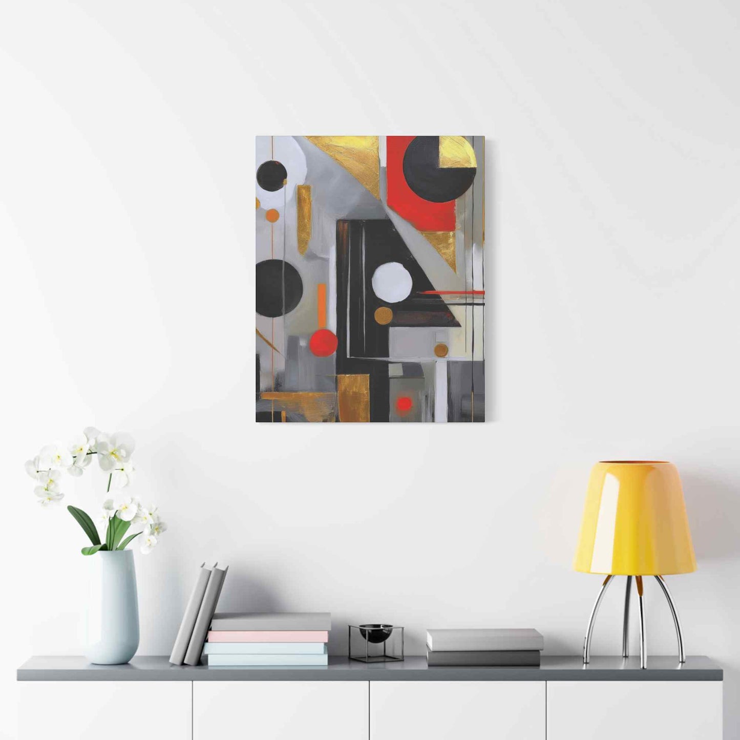Red Abstract Painting Print Canvas 20x24,20x30,24x30, 24x32,24x36,30x40, 32x48,36x48,40x60 Pine-Wood Inner Frame ABS-23