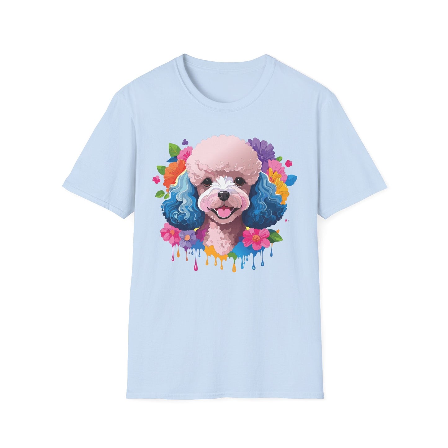 Unisex Dog Shirt Softstyle Tee 100 Percent Cotton Animal Print