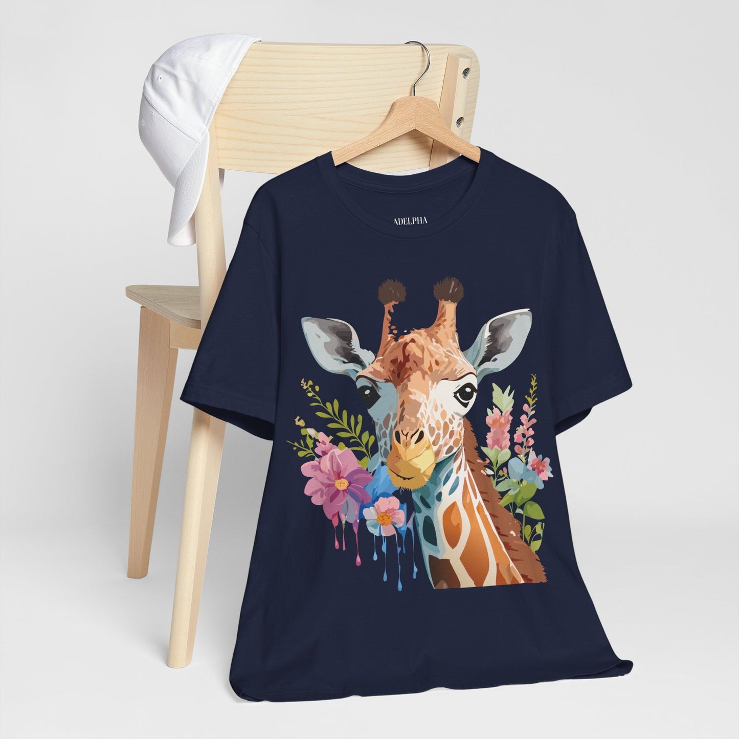 Giraffe Graphic Tee Unisex Jersey Short Sleeve Art Design From Adelpha Premium Casual Wear